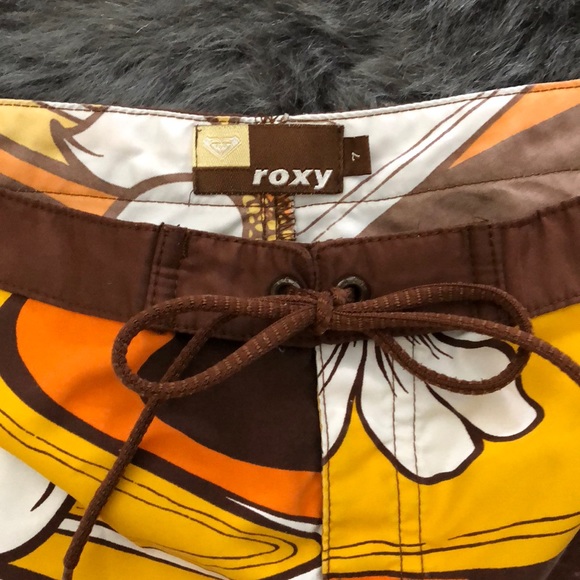 Roxy Hawaiian Print Swim Trunks size 7 - Picture 2 of 3